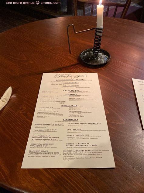 dobbin house dining room|the dobbin house menu.